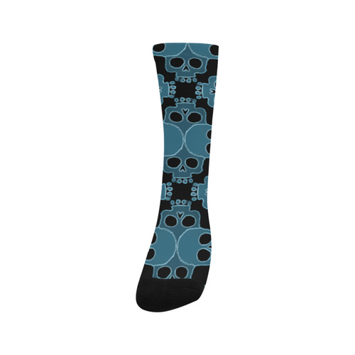 Skull Jigsaw Blue Trouser Socks