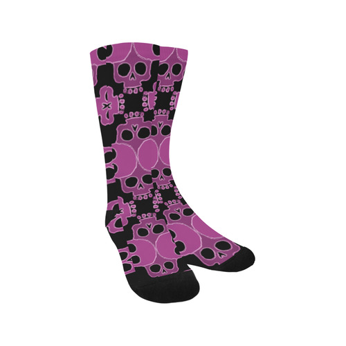 Skull Jigsaw Pink Trouser Socks