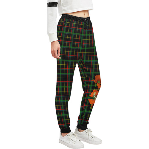 Poppy Elve On Tartan Unisex All Over Print Sweatpants (Model L11)