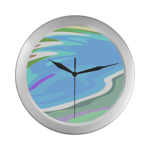 Spring lake Silver Color Wall Clock