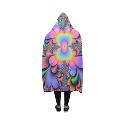 Peacock Feathers by Martina Webster Hooded Blanket 50''x40''
