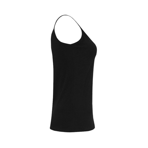 Swan blk Women's Spaghetti Top (USA Size) (Model T34)