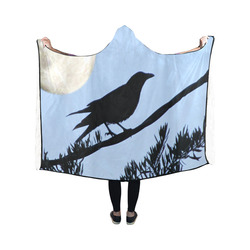 The Raven by Martina Webster Hooded Blanket 50''x40''