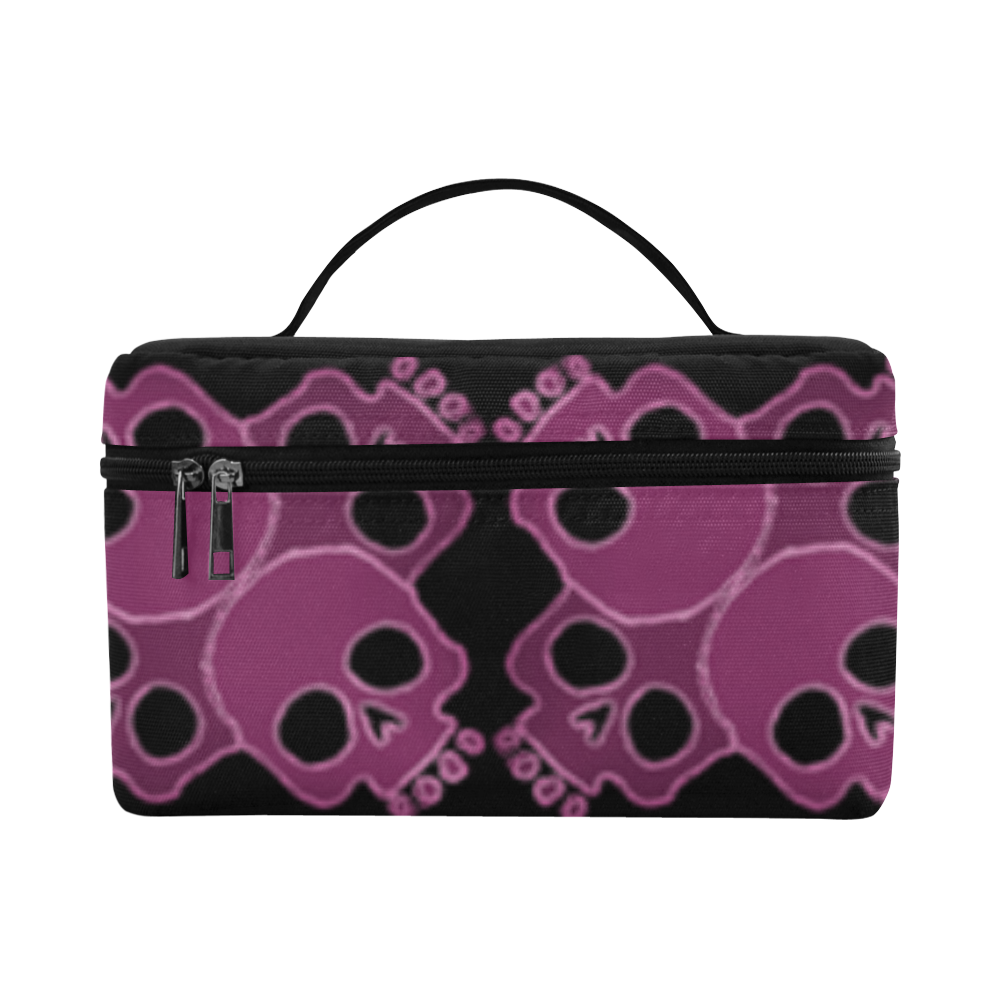 Skull Jigsaw Pink Lunch Bag/Large (Model 1658)