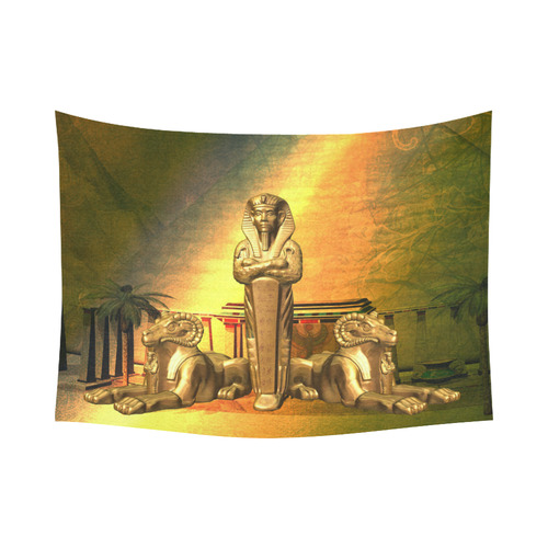 Anubis, the egyptian god Cotton Linen Wall Tapestry 80"x 60"