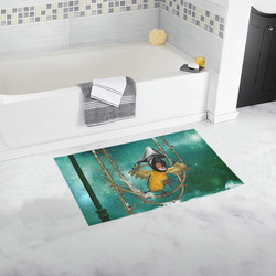 Funny pirate parrot Bath Rug 16''x 28''