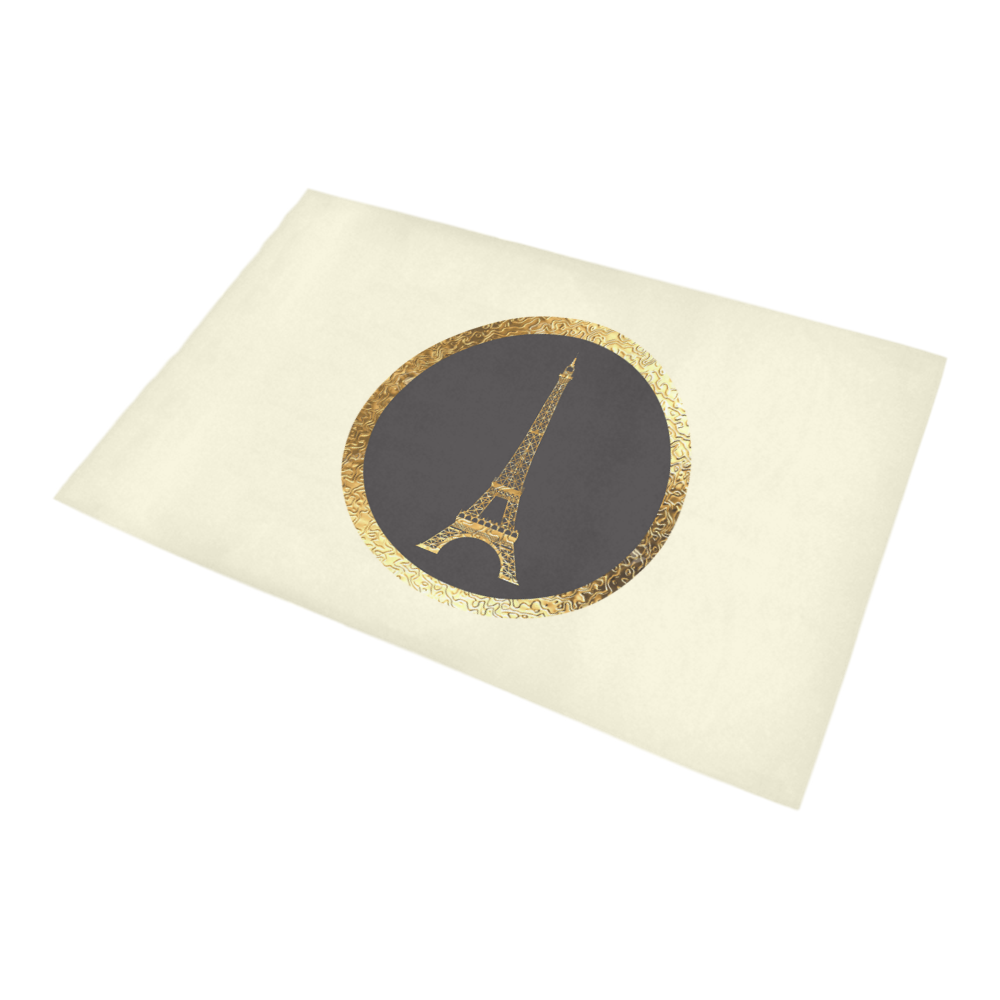 Parisian Showers Mat - Gold Bath Rug 20''x 32''