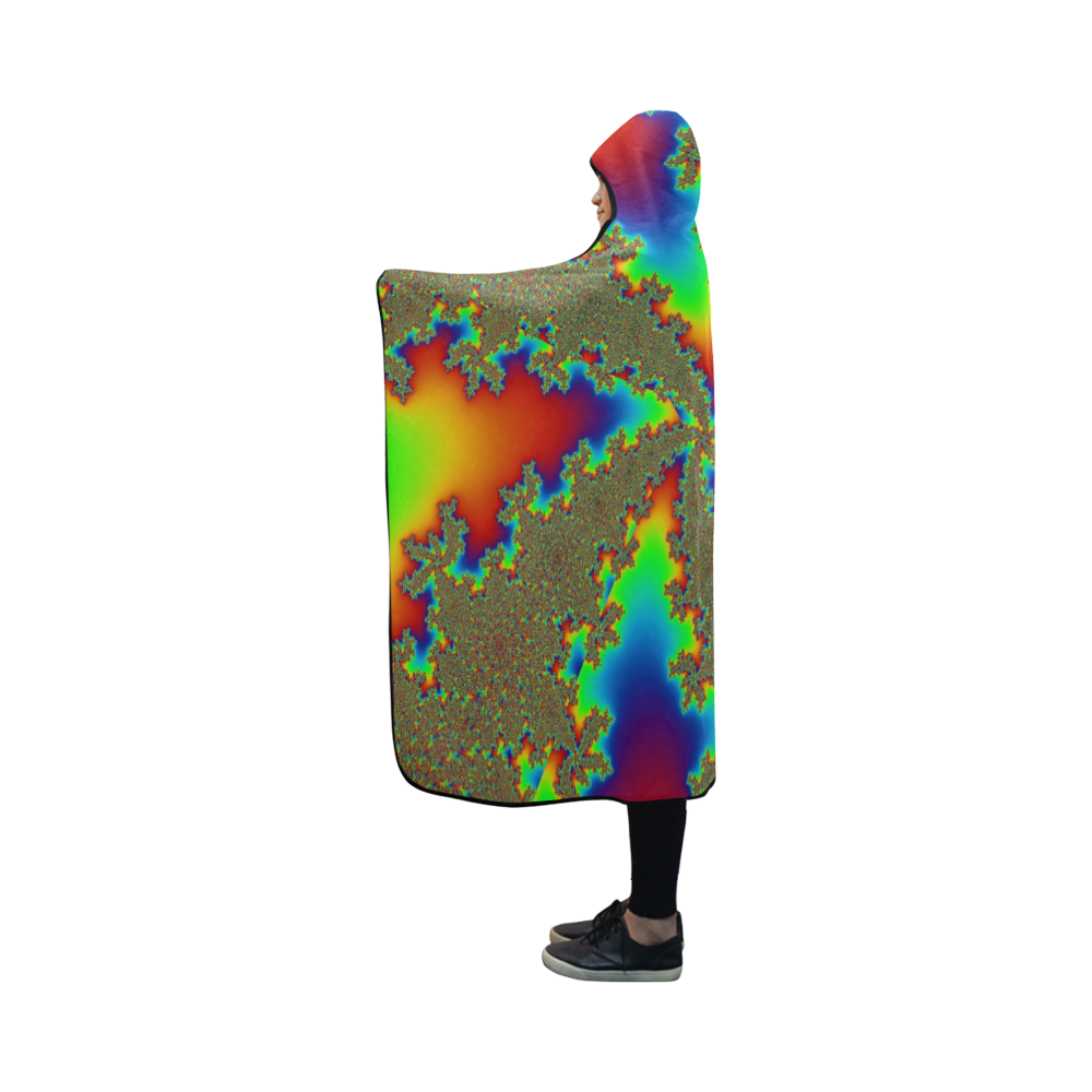 Neon Glow by Martina Webster Hooded Blanket 50''x40''