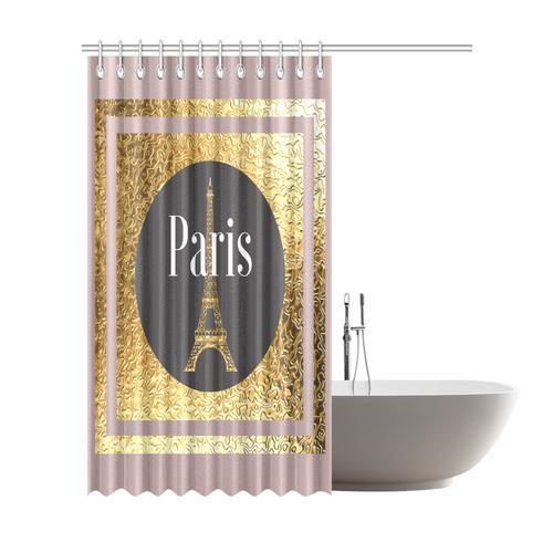 Parisian Showers Pink Shower Curtain 72"x84"