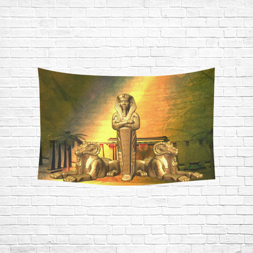 Anubis, the egyptian god Cotton Linen Wall Tapestry 60"x 40"