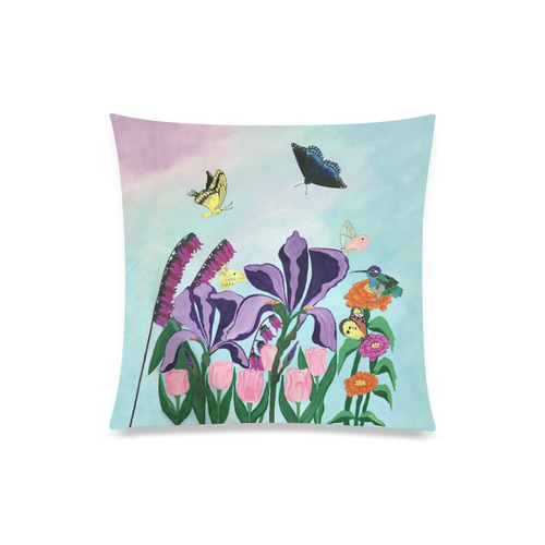 Garden of Heavenly Delights 20 x 20 Square Pillow Custom Zippered Pillow Case 20"x20"(Twin Sides)
