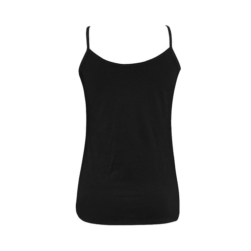 Blue heart blk Women's Spaghetti Top (USA Size) (Model T34)