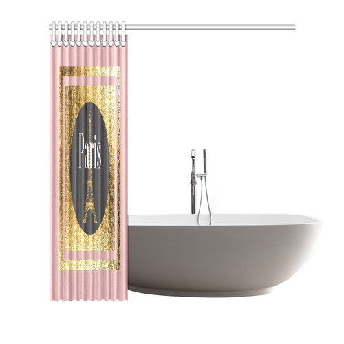 Parisian Showers Pink Shower Curtain 72"x72"