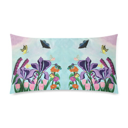 Garden of Heavenly Delights 20 x 36 Pillowcase Rectangle Pillow Case 20"x36"(Twin Sides)