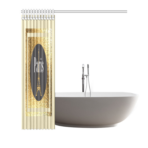 Parisian Showers Gold Shower Curtain 72"x72"
