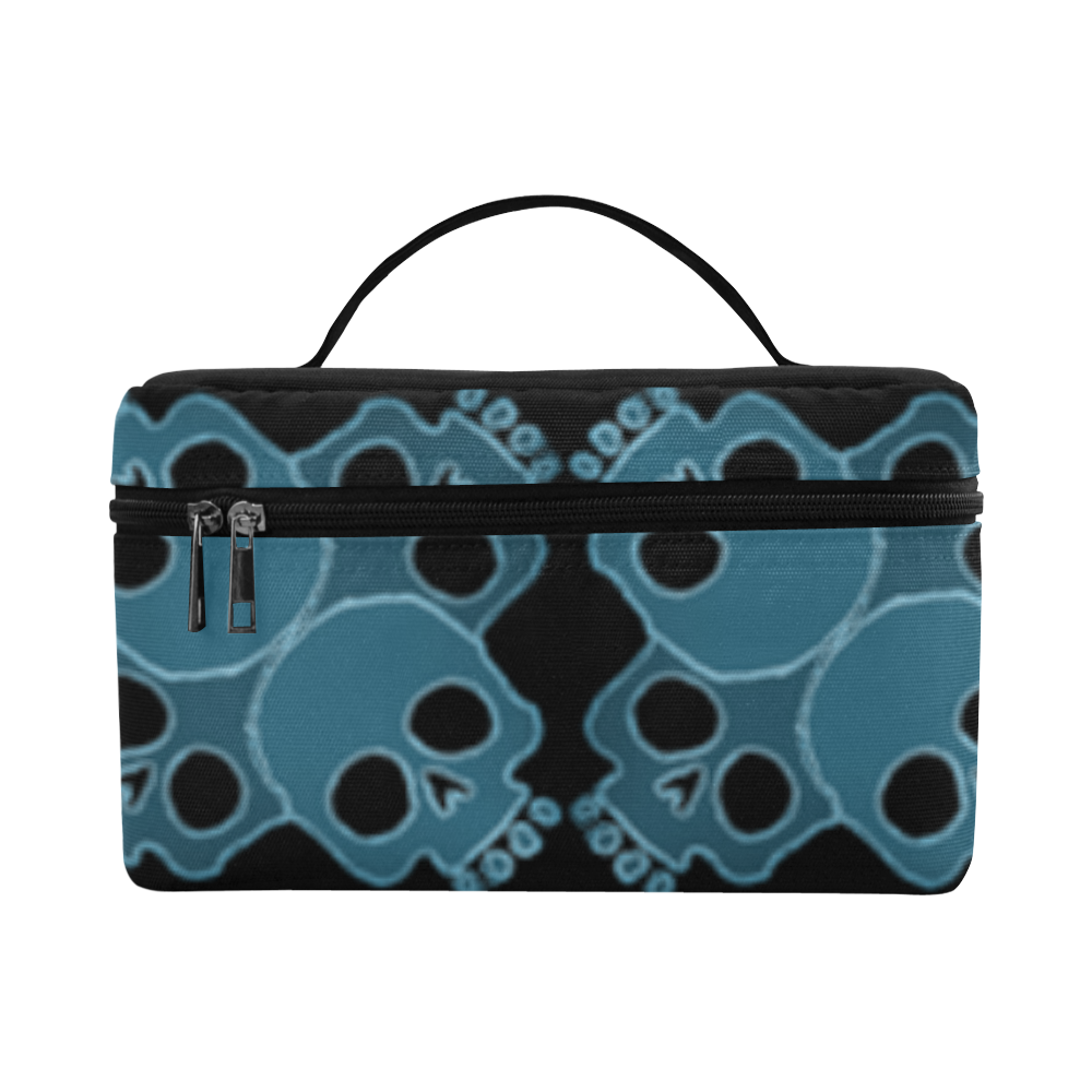 Skull Jigsaw Blue Lunch Bag/Large (Model 1658)
