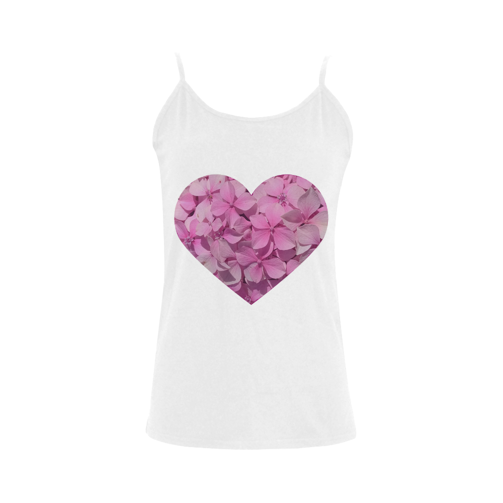 Petal heart Women's Spaghetti Top (USA Size) (Model T34)