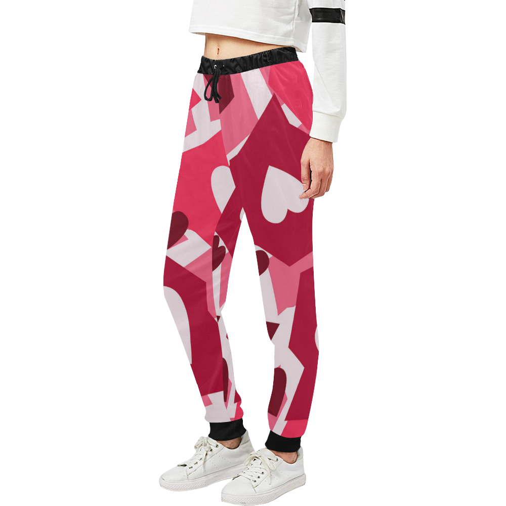 Pop Art Heart Blocks Unisex All Over Print Sweatpants (Model L11)