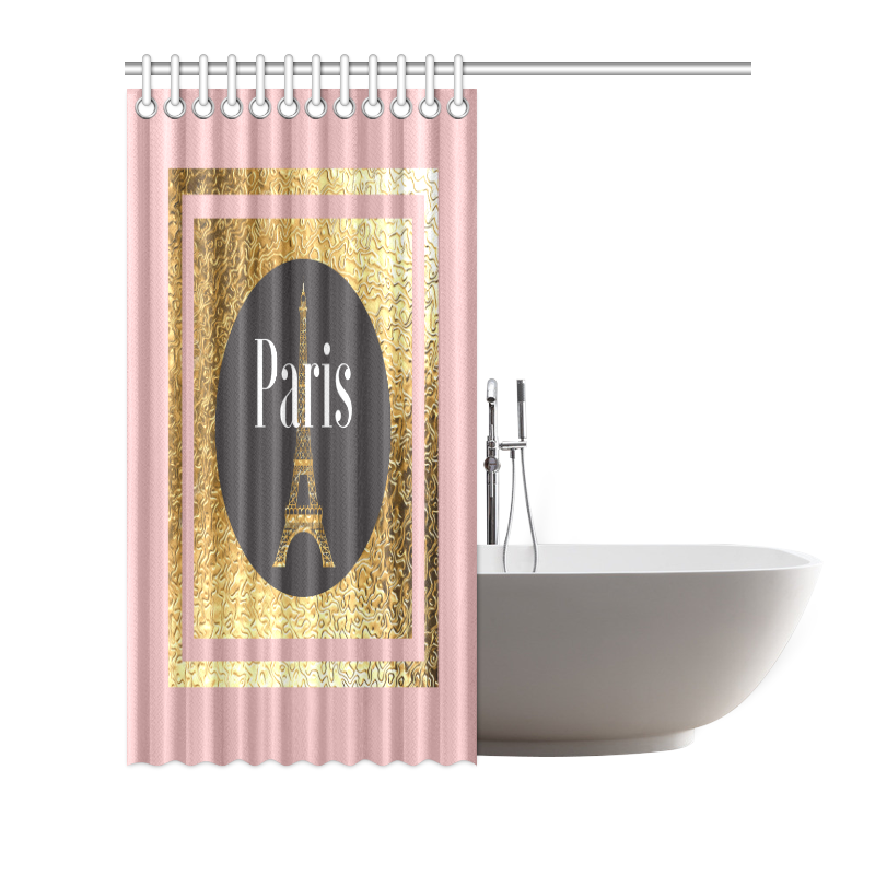 Parisian Showers Pink Shower Curtain 72"x72"