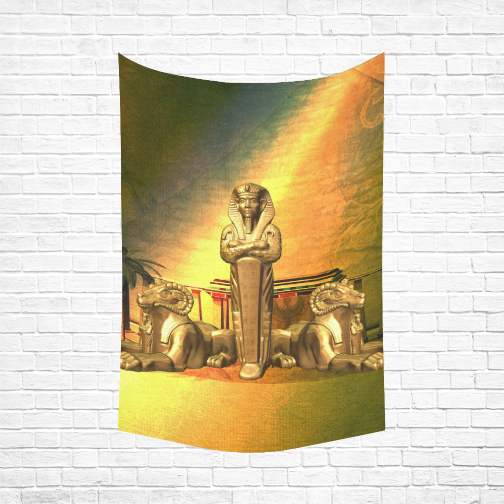 Anubis, the egyptian god Cotton Linen Wall Tapestry 60"x 90"