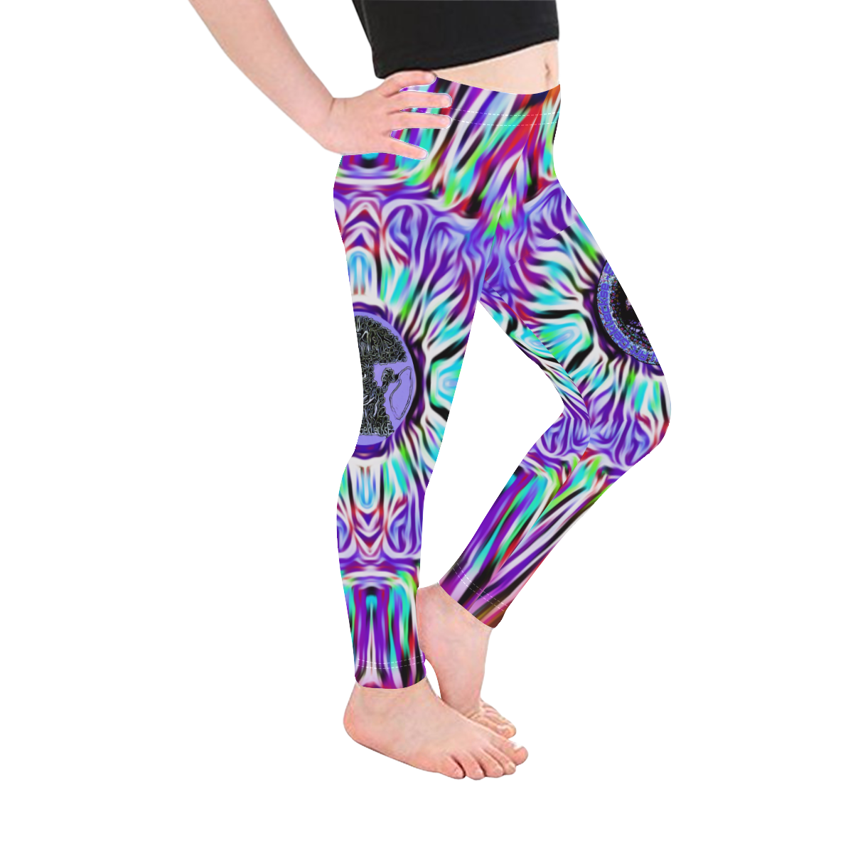 Dance Leggins Kid's Ankle Length Leggings (Model L06)