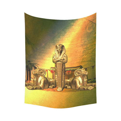 Anubis, the egyptian god Cotton Linen Wall Tapestry 60"x 80"