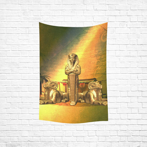 Anubis, the egyptian god Cotton Linen Wall Tapestry 40"x 60"