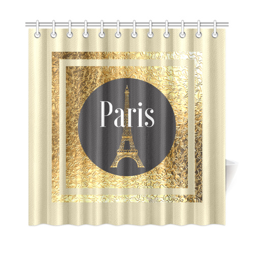 Parisian Showers Gold Shower Curtain 72"x72"