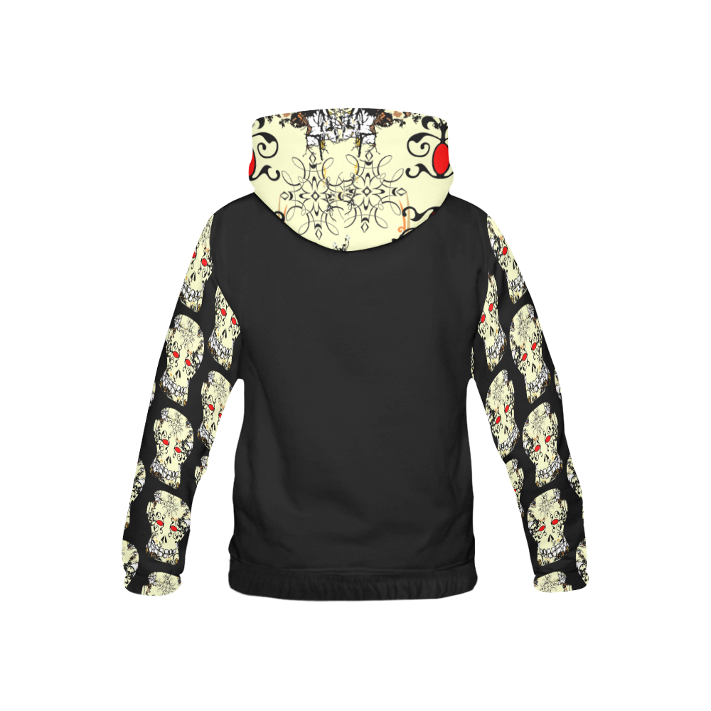 Gothic Sugar Skull by Martina Webster All Over Print Hoodie for Kid (USA Size) (Model H13)