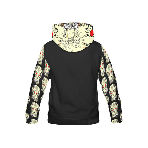 Gothic Sugar Skull by Martina Webster All Over Print Hoodie for Kid (USA Size) (Model H13)