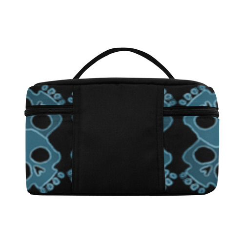 Skull Jigsaw Blue Lunch Bag/Large (Model 1658)