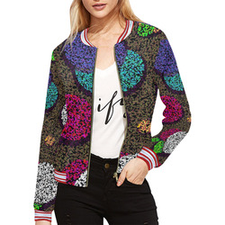 Abstract System by Artdream All Over Print Bomber Jacket for Women (Model H21)
