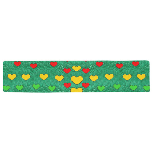 love is in all of us to give and show Table Runner 16x72 inch