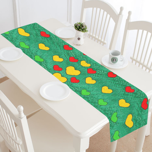 love is in all of us to give and show Table Runner 16x72 inch