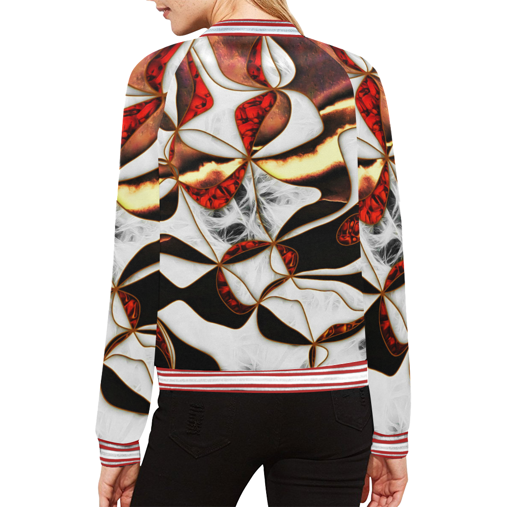 Mindworks Collage #4 All Over Print Bomber Jacket for Women (Model H21)