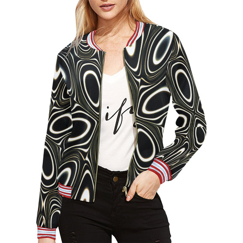 Blast-o-Blob #1 All Over Print Bomber Jacket for Women (Model H21)