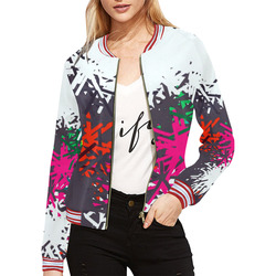 Abstract System by Artdream All Over Print Bomber Jacket for Women (Model H21)