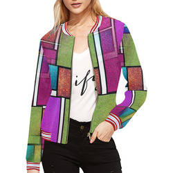 Glitter System by Artdream All Over Print Bomber Jacket for Women (Model H21)
