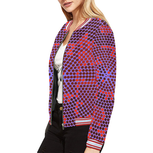 Point System by Artdream All Over Print Bomber Jacket for Women (Model H21)