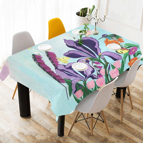 Garden of Heavenly Delights 60 x 90 Table Cloth Cotton Linen Tablecloth 60" x 90"