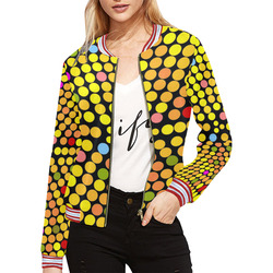 Abstract System by Artdream All Over Print Bomber Jacket for Women (Model H21)