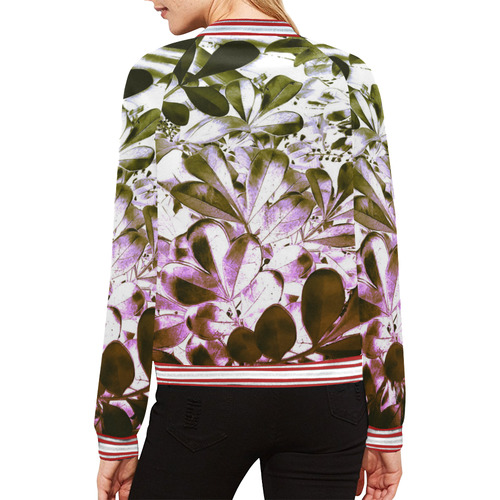 Foliage #4 All Over Print Bomber Jacket for Women (Model H21)