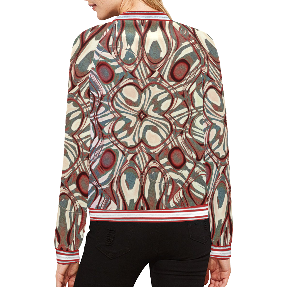 Blast-o-Blob #6 All Over Print Bomber Jacket for Women (Model H21)