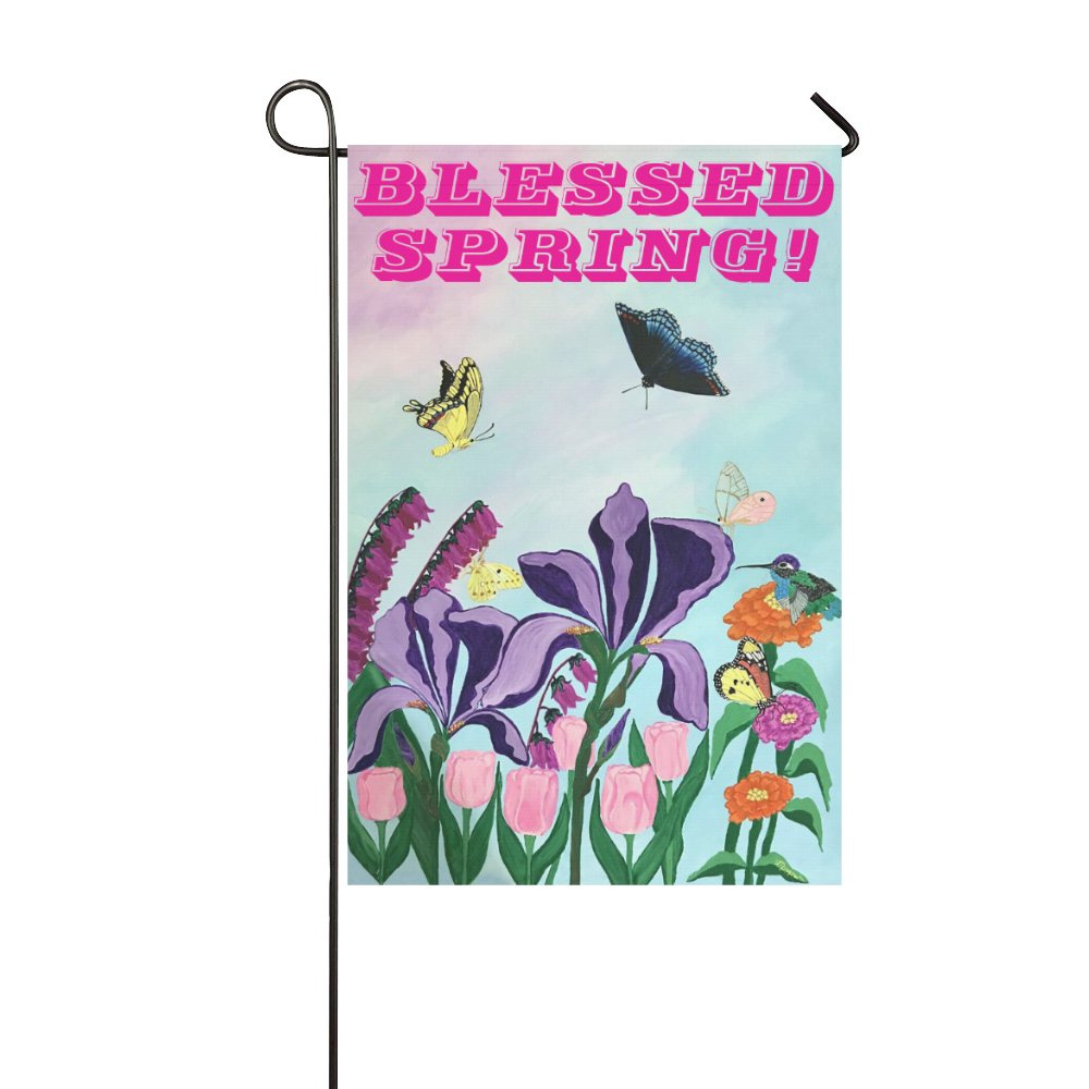 Garden of Heavenly Delights 12 x 18 Spring Flag Garden Flag 12‘’x18‘’（Without Flagpole）