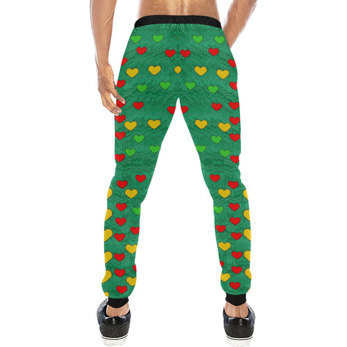 love is in all of us to give and show Men's All Over Print Sweatpants (Model L11)