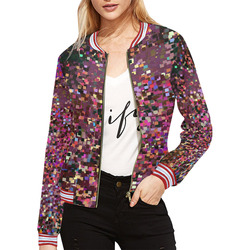 Abstract System by Artdream All Over Print Bomber Jacket for Women (Model H21)