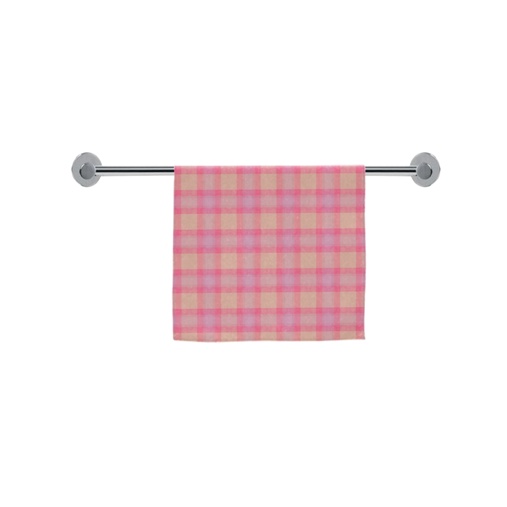 Pink Purple Plaid Custom Towel 16"x28"
