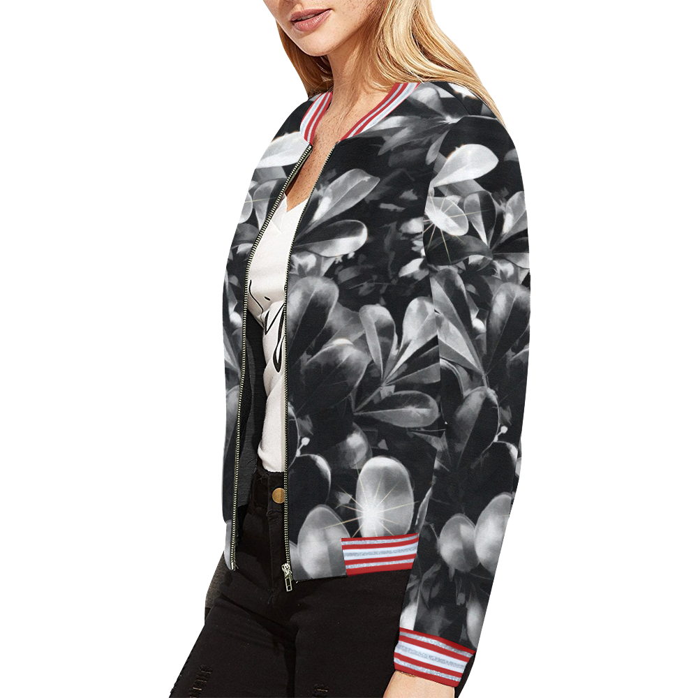 Foliage #1 All Over Print Bomber Jacket for Women (Model H21)