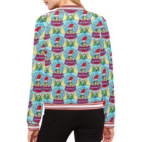 Snow Popart by Nico Bielow All Over Print Bomber Jacket for Women (Model H21)