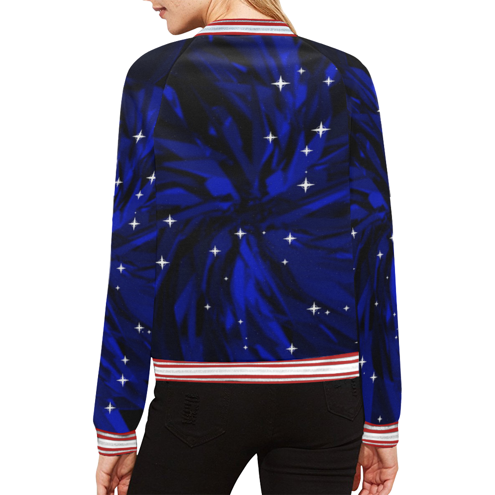 Stardust by Artdream All Over Print Bomber Jacket for Women (Model H21)